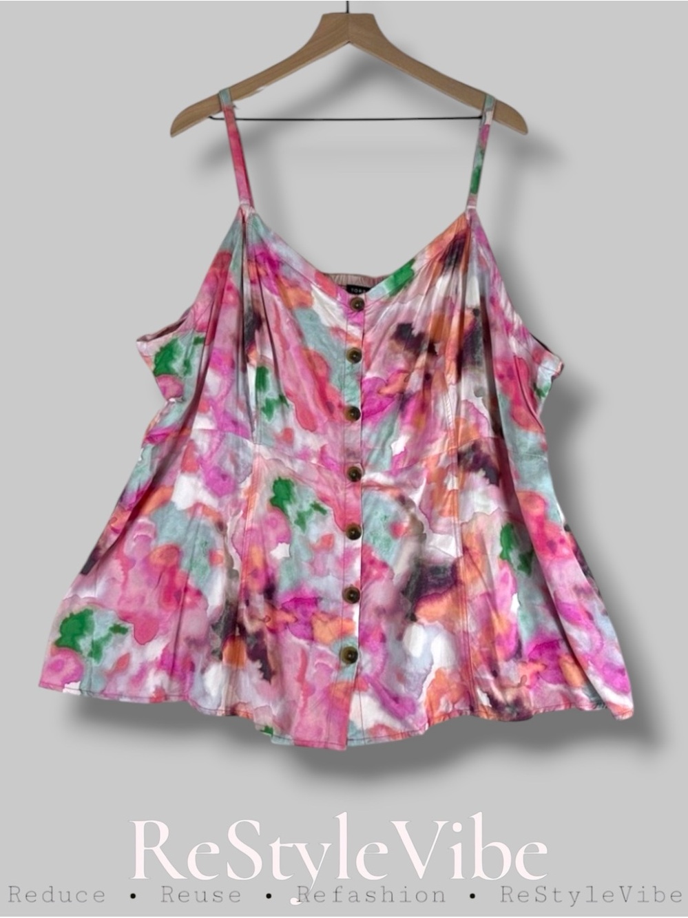TORRID Women’s Size 5 5X Top Shirt Blouse Adjustable Straps Peplum Style